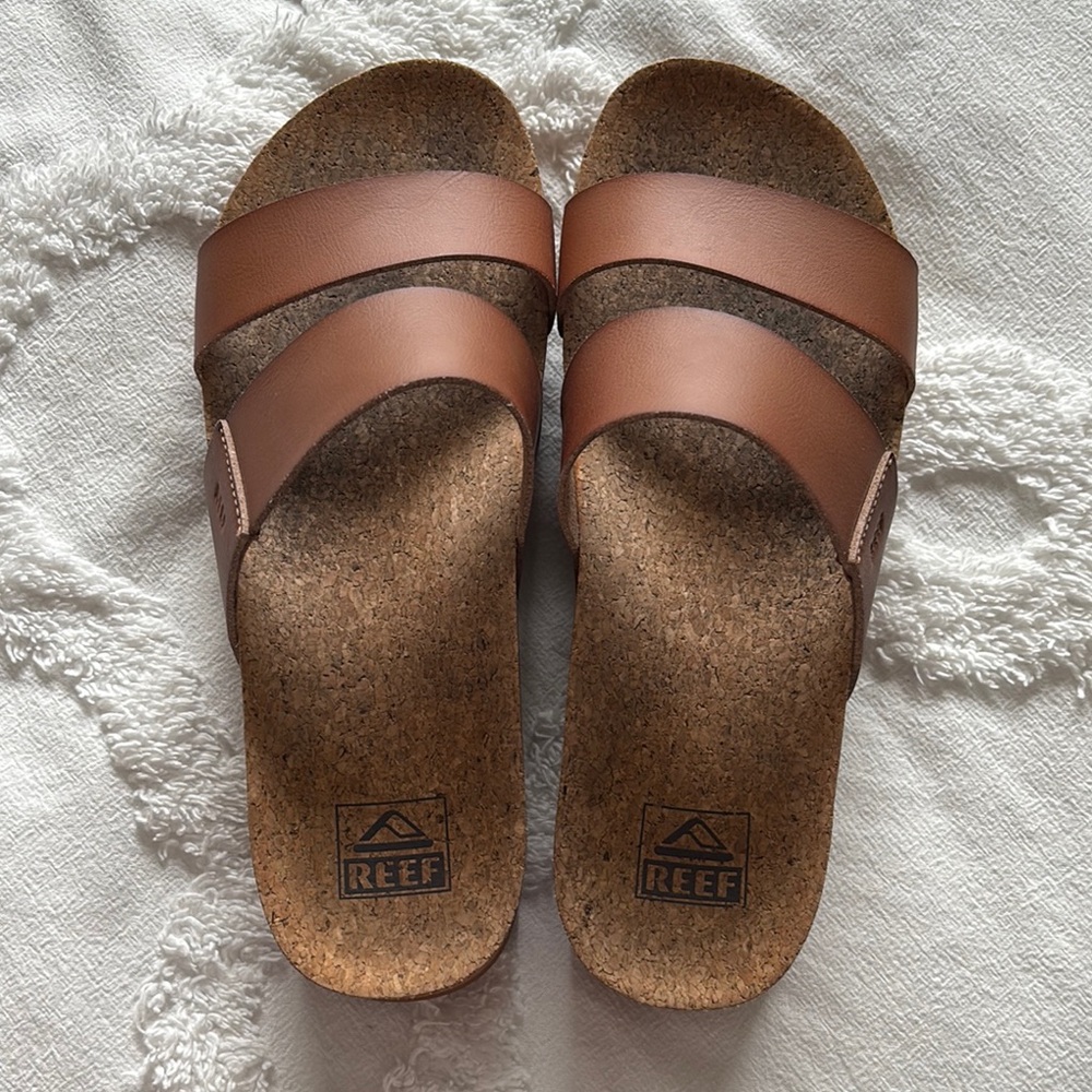 Reef Tan Slide Sandals